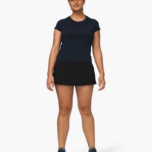 lululemon pace rival tennis skirt 13” black sz 10